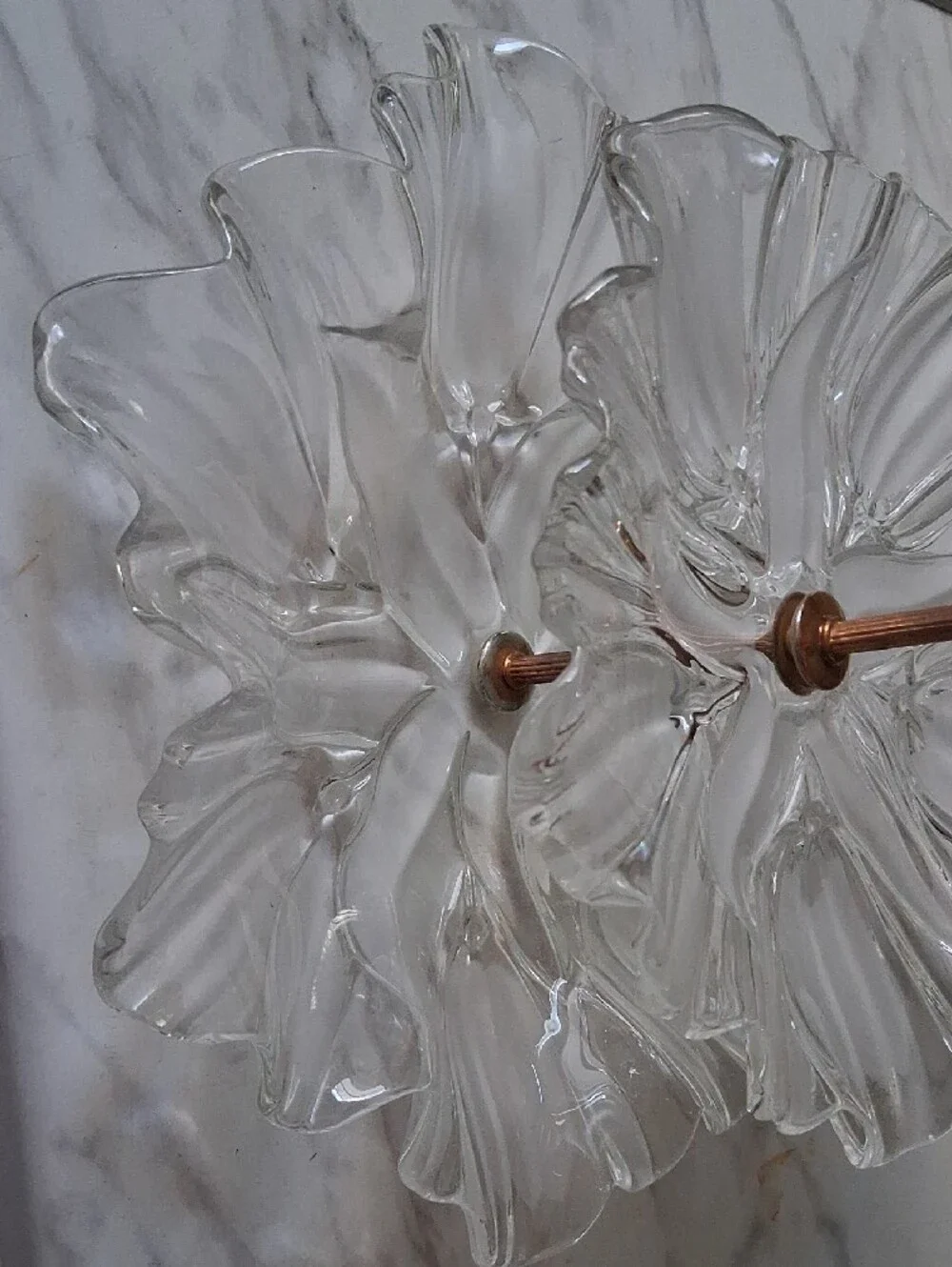 vintage 2 tier candy dish  glass